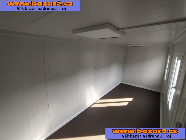 Obytná buňka 240x600 cm, včetně mříží na okna i dveře 