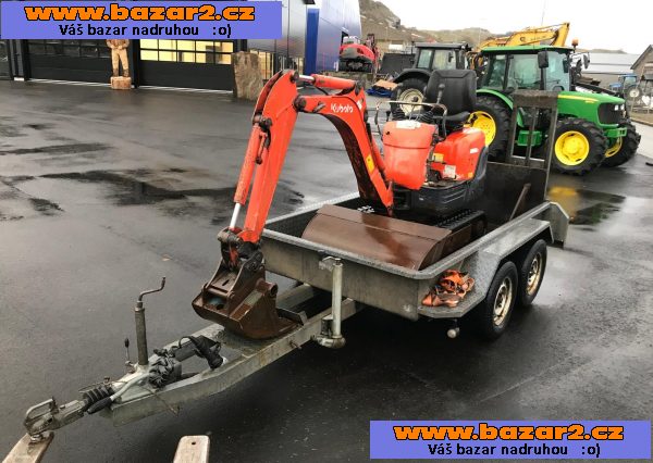 2006 Kubota K008-3 minibagr s přívěsem