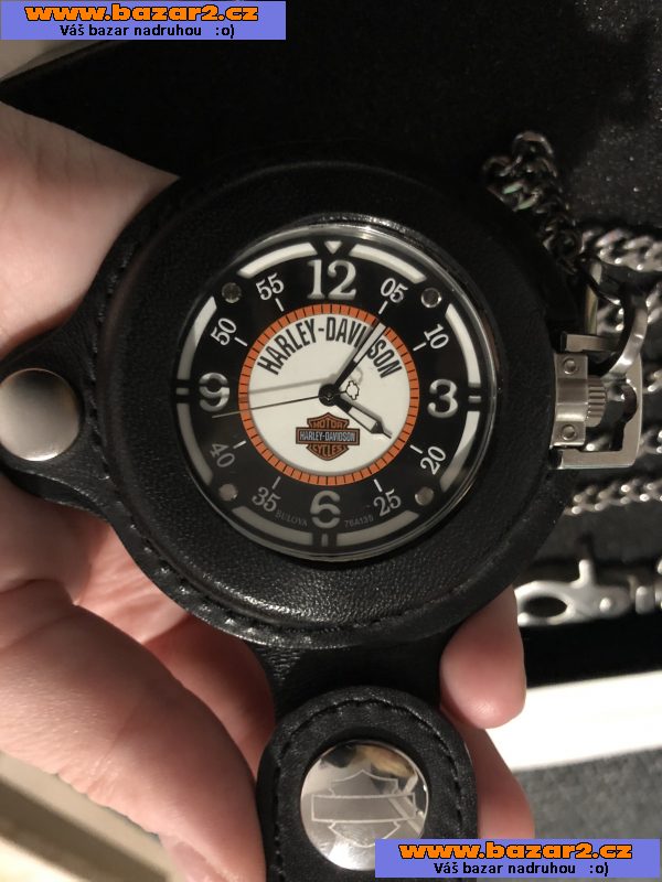 Harley-Davidson® Pánské kapesní hodinky Bulova Bar & Shield