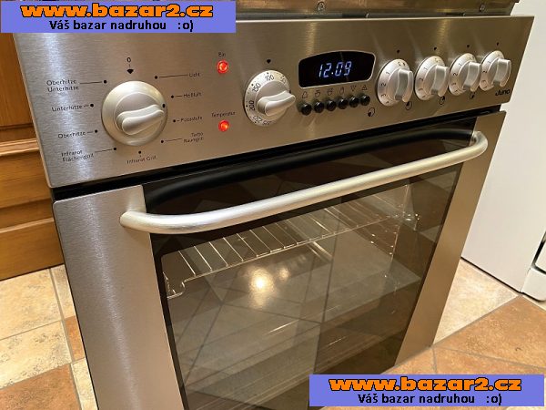 Sporák vestavný - Sklokeramická deska + trouba JUNO (ELECTROLUX) nerez