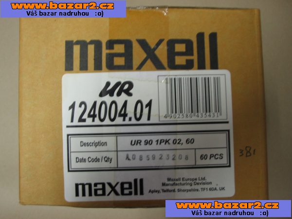 Kazety Maxell UR 90 originál zabalené = nové.