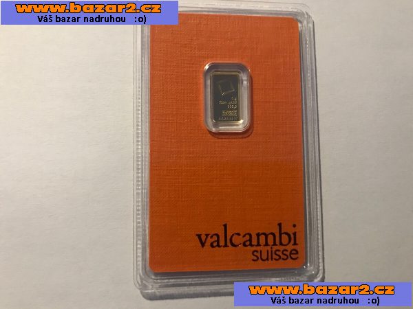 Investiční zlato 1g Valcambi Top stav