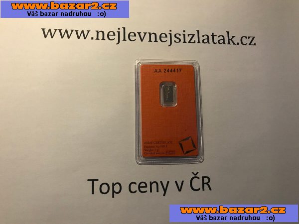Originál zlatý slitek 1g Valcambi