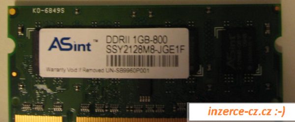 Modul DDR2 s kapacitou 1 GB