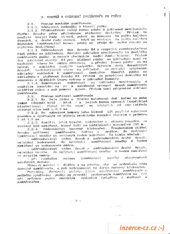 Kolimátorový zaměřovač pro pušky