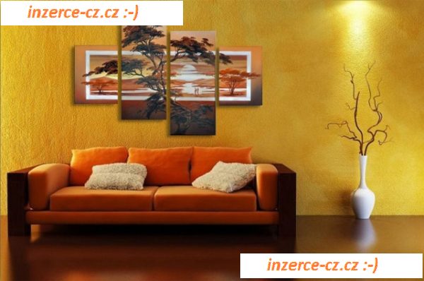 MODERNÍ OBRAZ ručně malovaný 120x80 cm 