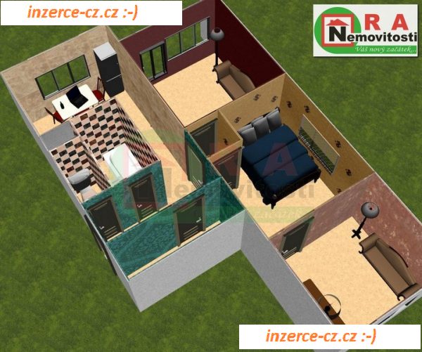 Lázně Bohdaneč 3+1, 65m2, panel s lodžií v OV.