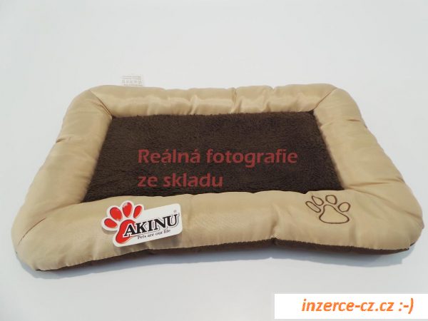 Poduška Akinu nylon&fleece 4hran béžová S