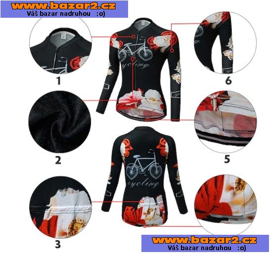prodám dámský cyklistický dres s dlouhým rukávem