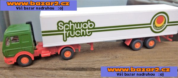 Wiking. Nákladní auto. Mercedes. Návěs . Délka cca 19cm. Měřítko 1:87