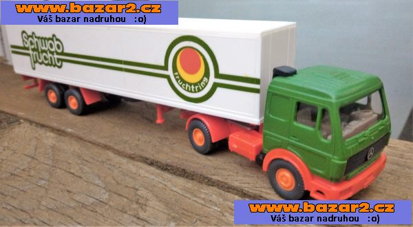 Wiking. Nákladní auto. Mercedes. Návěs . Délka cca 19cm. Měřítko 1:87