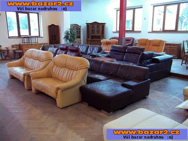 KOŽENÉ SEDACÍ SOUPRAVY - NÁBYTEK: www.bazarcentrum.cz
