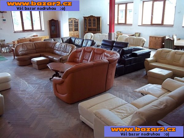 KOŽENÉ SEDACÍ SOUPRAVY - NÁBYTEK: www.bazarcentrum.cz