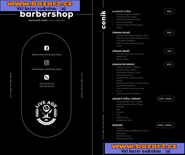 Barber shop Mariánské Lázně-3, inzerce-cz.cz Barber shop Mariánské Lázně