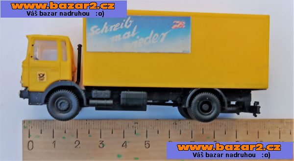 Man. Nákladní auto. Pošta. Délka 10cm.