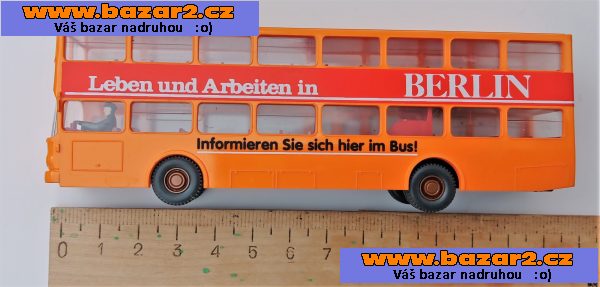 Wiking. Autobus Man. Dvoupatrový. 1:87. Délka 14cm