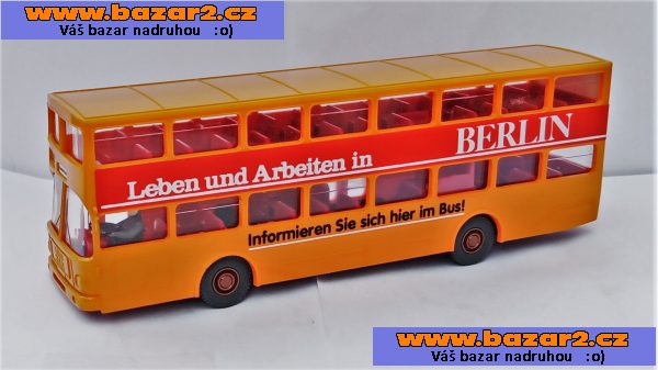Wiking. Autobus Man. Dvoupatrový. 1:87. Délka 14cm