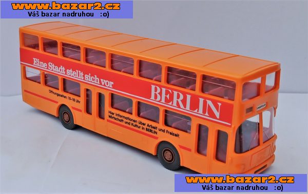 Wiking. Autobus Man. Dvoupatrový. 1:87. Délka 14cm