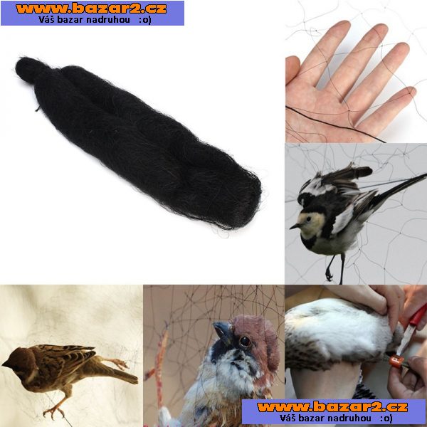 Síť pro odchyt nebo ochrana před ptáky 3x10 metrů