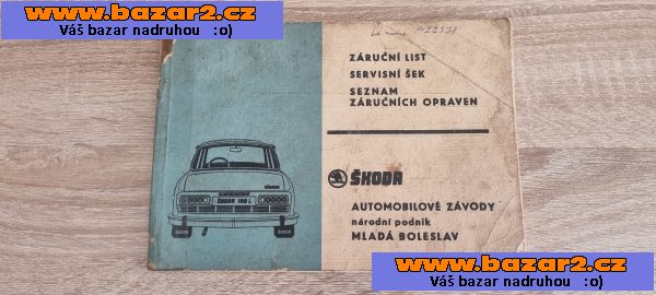 Návod k obsluze a údržbě osobních vozů Škoda 100-100 L 110 L-110 LS