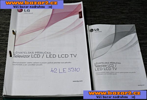 Prodám televizor LCD s LED podsvícením - LG model 42 LE5310-6, inzerce-cz.cz Prodám televizor LCD s LED podsvícením - LG model 42 LE5310