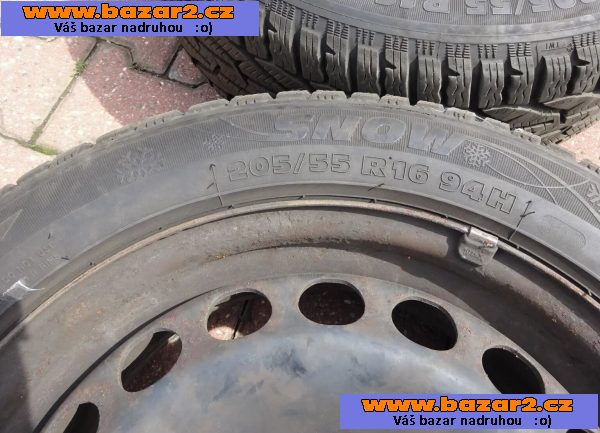 VW Passat zimní pneu + disk 205x55x16-3, inzerce-cz.cz VW Passat zimní pneu + disk 205x55x16