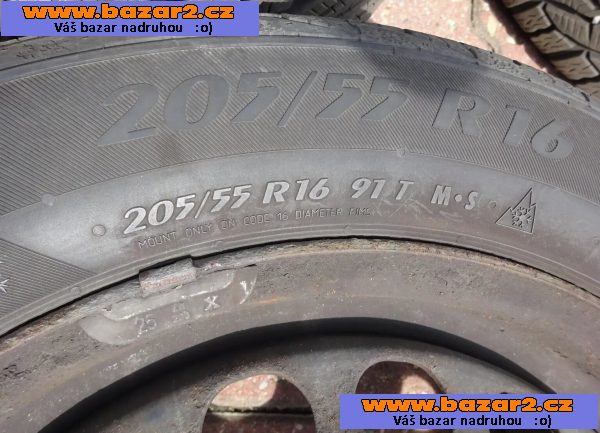 VW Passat zimní pneu + disk 205x55x16-6, inzerce-cz.cz VW Passat zimní pneu + disk 205x55x16