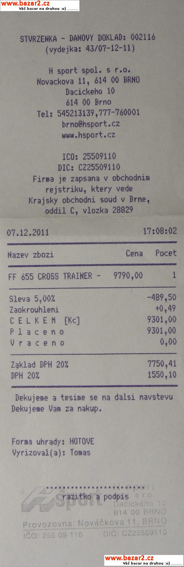 Eliptický trenažer (tzv. Orbitrek) Formerfit 655
