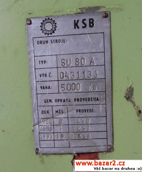 Soustruh SU 80 A/1250
