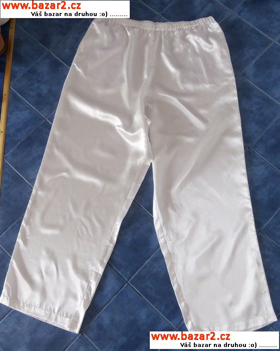 Satén,lesklý komplet,asymetrie tunika +kalhoty /XL