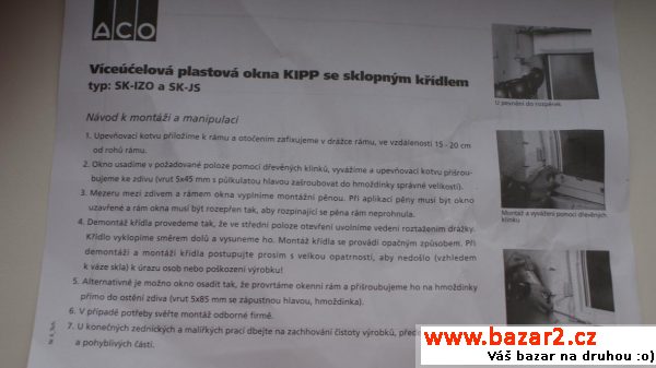 Okna plastová víceúčelová KIPP 