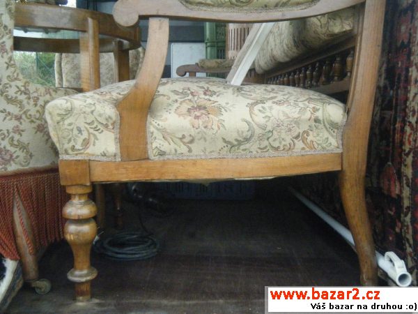 Starožitná sedačka sofa + křesla
