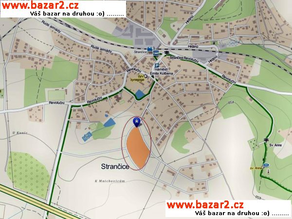 Pozemek u Prahy ve Strančicích, vlakové spojení