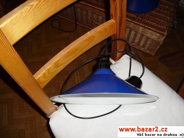 2x modrá stropní lampa Ikea