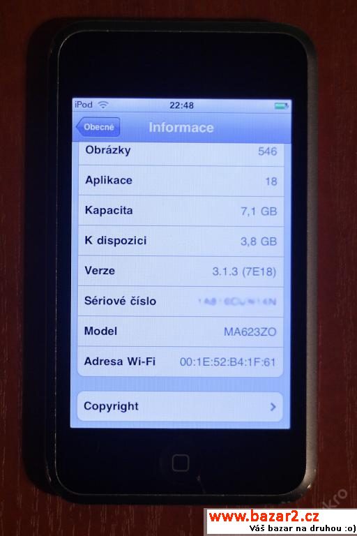 Ipod Touch 1g 8gb zachovalý stav