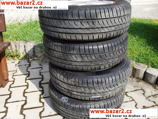 Alu kola Ford + zánovní letní pneu 185/65R14 4x108