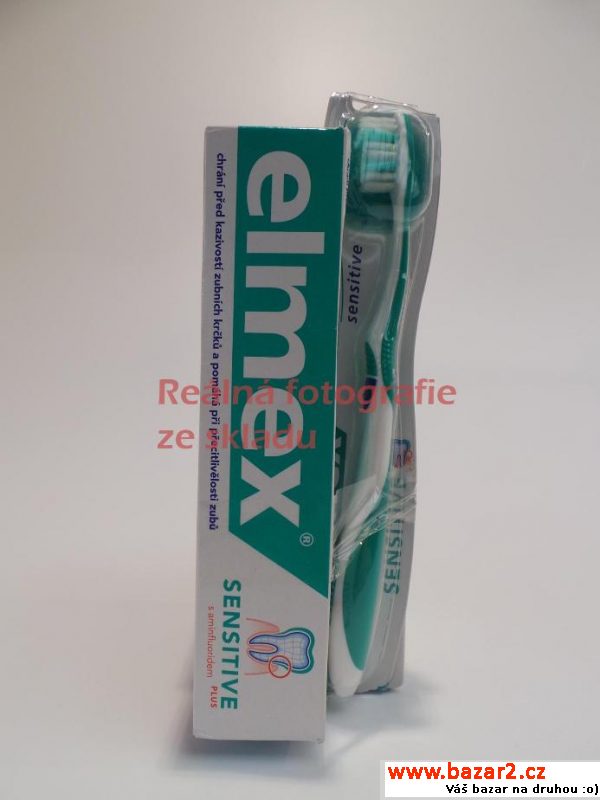 Dentální sada Elmex, pasta+kartáček+voda