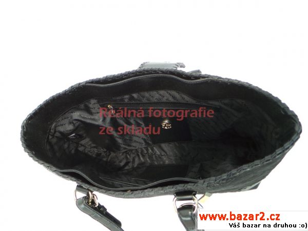 Dámská kabelka DKNY, černá s monogramem