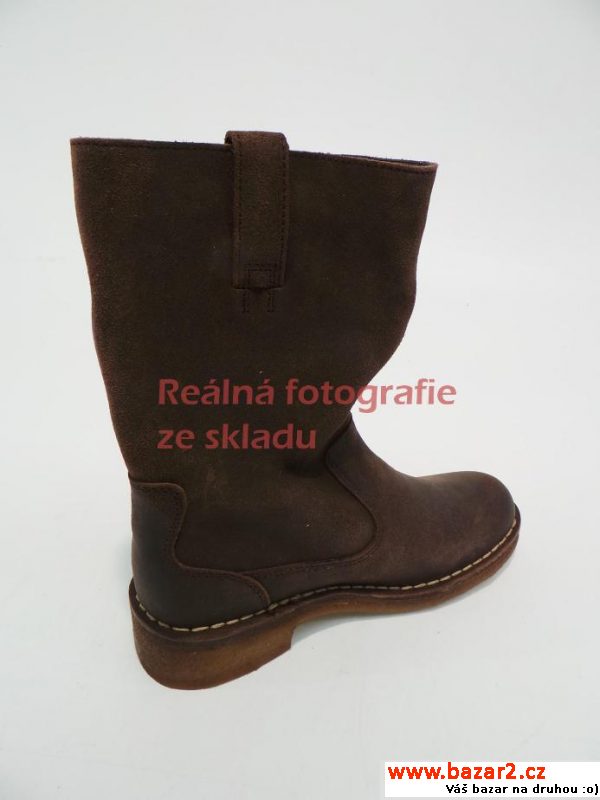 Dámské kožené boty Clarks hnědé