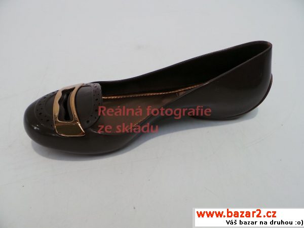 Dámské baleríny Melissa hnědé metalické