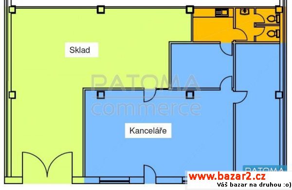 Pronájem nebytových prostor 217 m2 v Praze 9 Horní