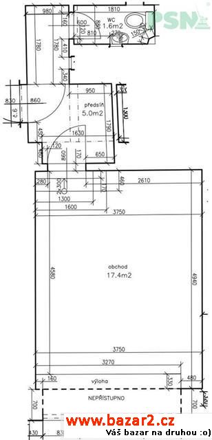 Prodej nebytového prostoru (sklad 18,3m2) s