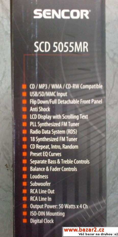 Autorádio s CD/MP3 a USB SCD 5055MR