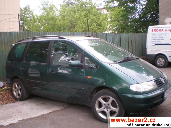 Vozík, autopřepravník+auto VW Sharan