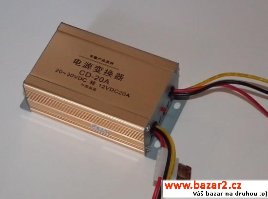 Napěťový měnič DC24V= na DC12V= 20A