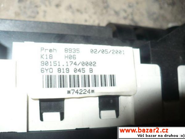Škoda Fabia - panel ovládání topení