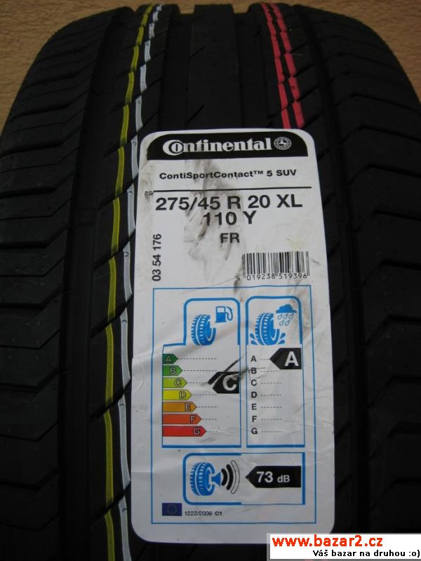 Nové pneu 275/45 R 20 Continental