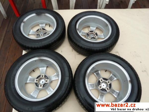 Alu kola 4x 100x15 na pneu Michelin 