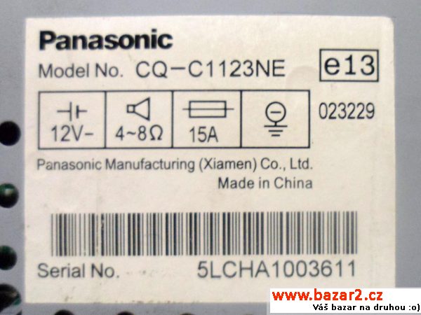Auto rádio Panasonic CQ-C1123NE 