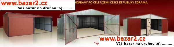 garáž dovoz a montáž zdarma 3x5m plech pozinkovan